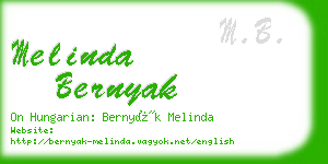 melinda bernyak business card